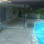 Old pool deck surface