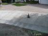 Concrete driveway apron after
