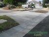 Concrete driveway after